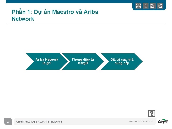 Phần 1: Dự án Maestro và Ariba Network là gì? 3 Cargill Ariba Light