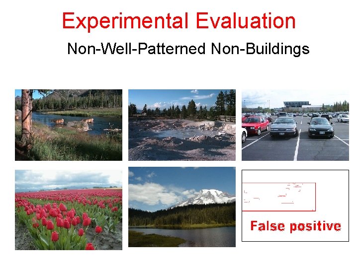 Experimental Evaluation Non-Well-Patterned Non-Buildings 