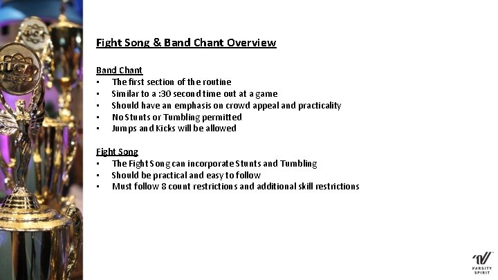 Fight Song & Band Chant Overview Band Chant • The first section of the Fight Song & Band Chant Overview Band Chant • The first section of the