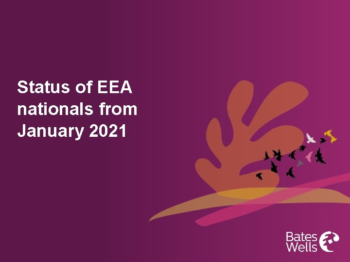 Status of EEA nationals from January 2021 