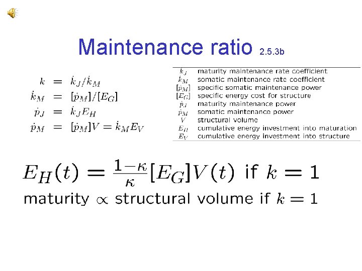 Maintenance ratio 2. 5. 3 b 