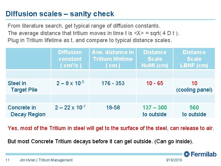 Diffusion scales – sanity check From literature search, get typical range of diffusion constants.