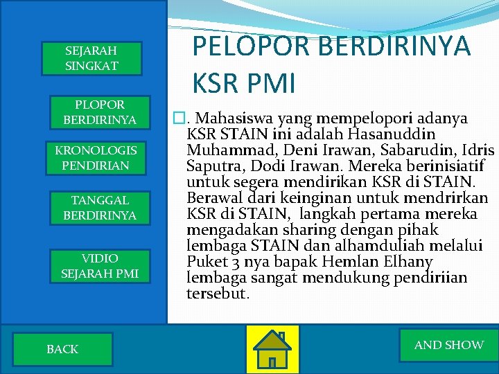SEJARAH SINGKAT PLOPOR BERDIRINYA KRONOLOGIS PENDIRIAN TANGGAL BERDIRINYA VIDIO SEJARAH PMI BACK PELOPOR BERDIRINYA