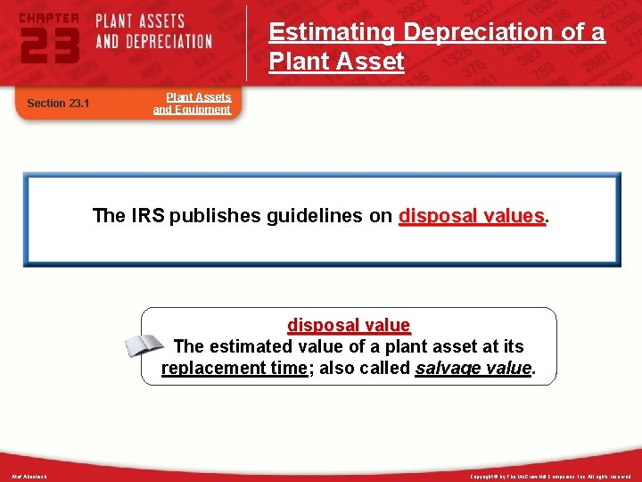 Estimating Depreciation of a Plant Asset Section 23. 1 Plant Assets and Equipment The