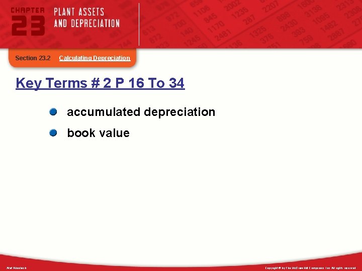 Section 23. 2 Calculating Depreciation Key Terms # 2 P 16 To 34 accumulated