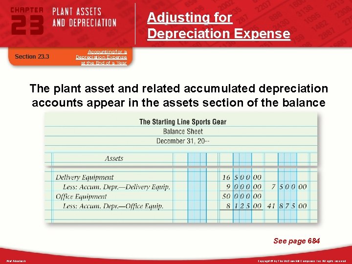 Adjusting for Depreciation Expense Section 23. 3 Accounting for a Depreciation Expense at the