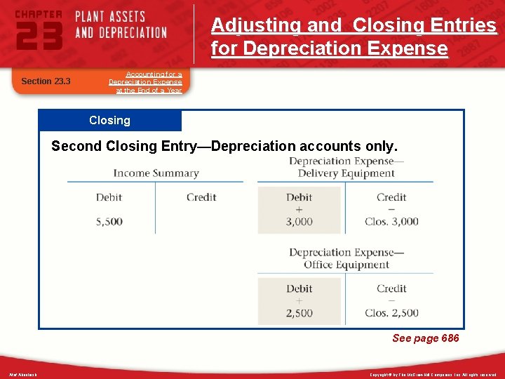 Adjusting and Closing Entries for Depreciation Expense Section 23. 3 Accounting for a Depreciation