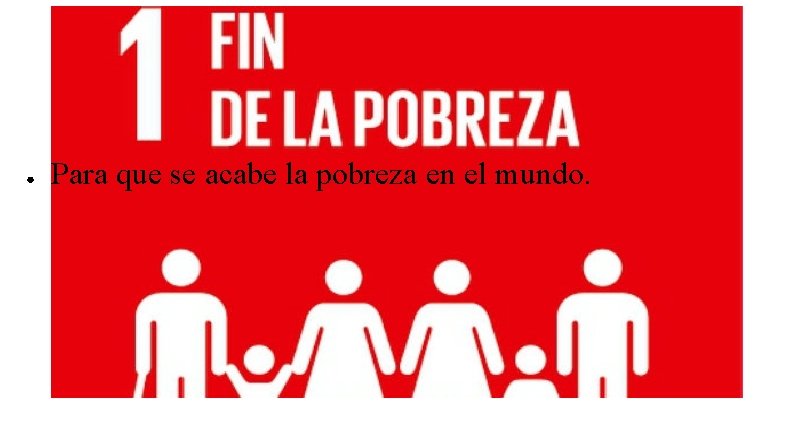 ODS Para que se acabe la pobreza en