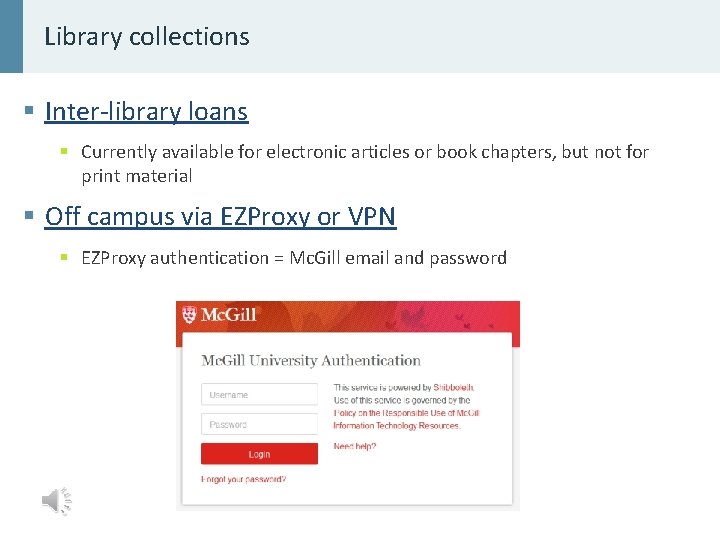 Library collections § Inter-library loans § Currently available for electronic articles or book chapters,
