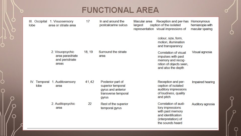 FUNCTIONAL AREA 