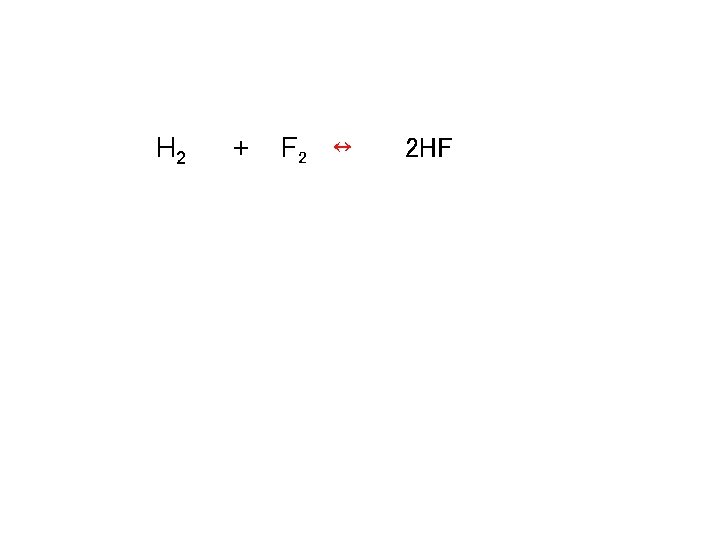 Calculating keq H 2 + F 2 ↔ 2 HF 