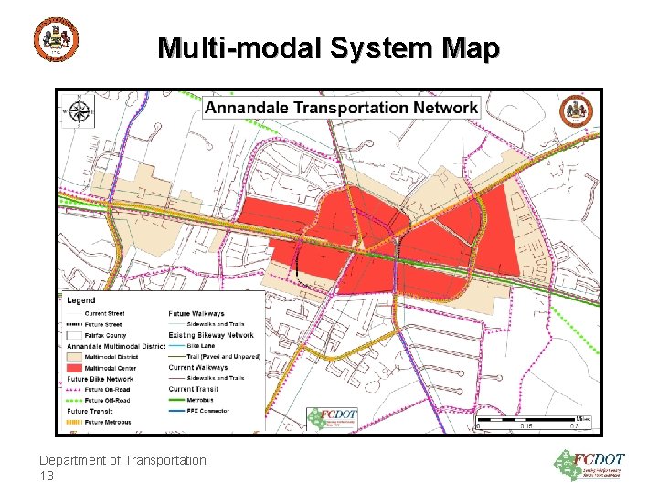 County of Fairfax, Virginia Multi-modal System Map Department of Transportation 13 