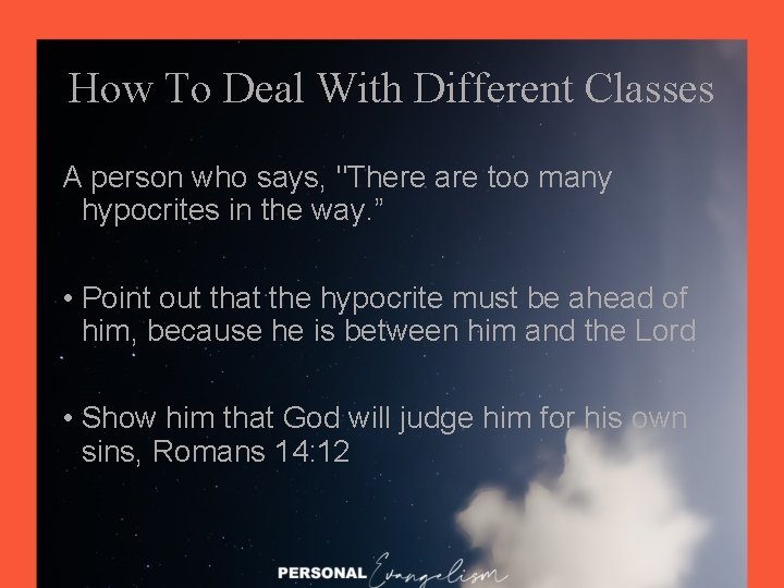 How To Deal With Different Classes A person who says, "There are too many