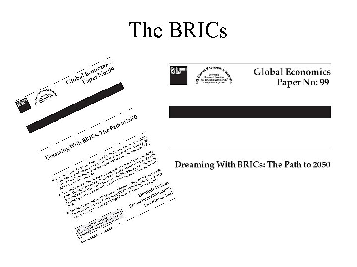 The BRICs 