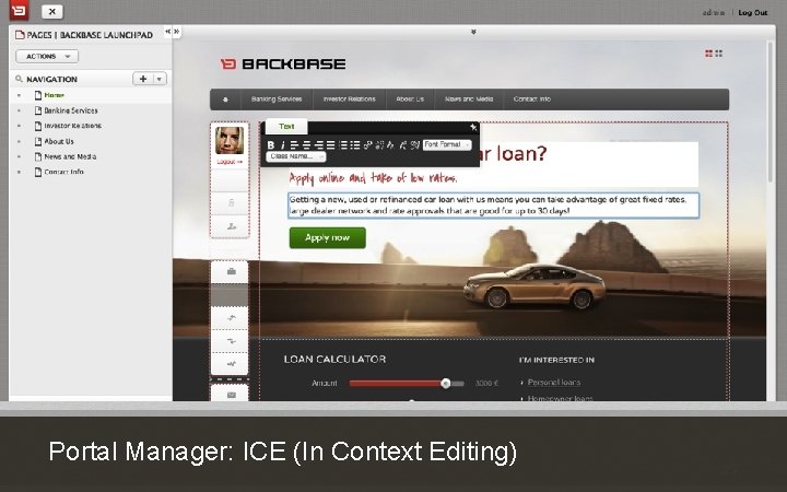 27 Customer Experience Solutions. Delivered. Portal Manager: ICE (In Context Editing) 27 