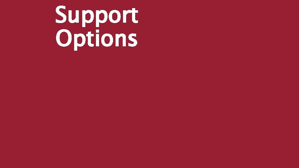 Support Options 