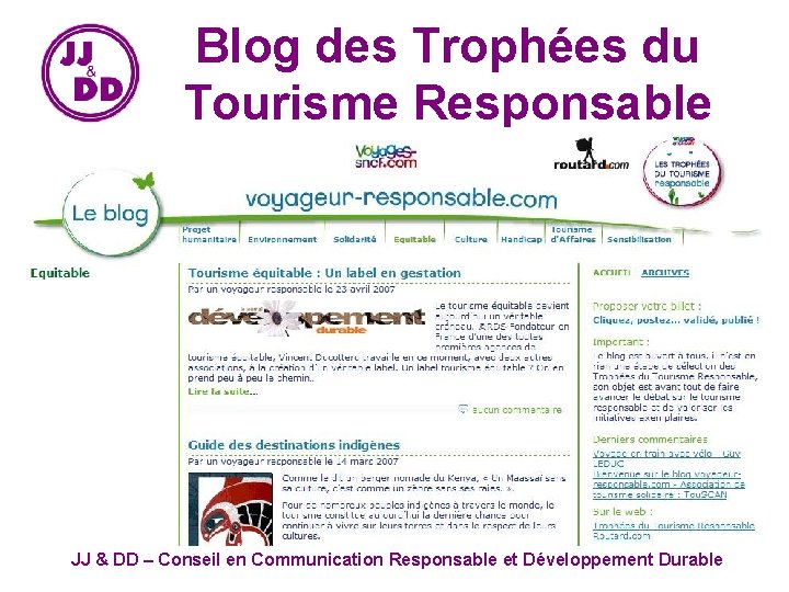 Blog des Trophées du Tourisme Responsable JJ & DD – Conseil en Communication Responsable