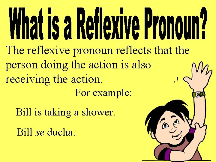 The reflexive pronoun reflects that the person doing the action is also receiving the