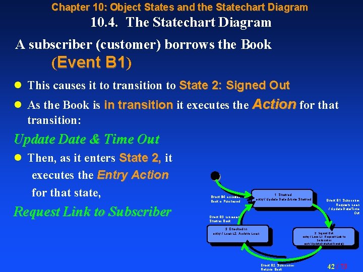 Chapter 10: Object States and the Statechart Diagram 10. 4. The Statechart Diagram A
