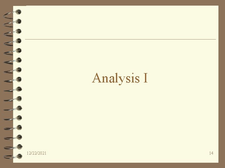 Analysis I 12/22/2021 14 