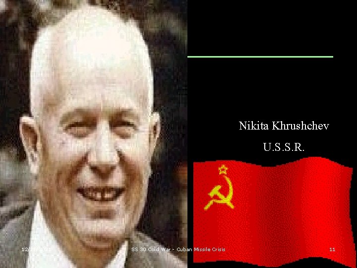 Nikita Khrushchev U. S. S. R. 12/23/2021 SS 30 Cold War - Cuban Missile
