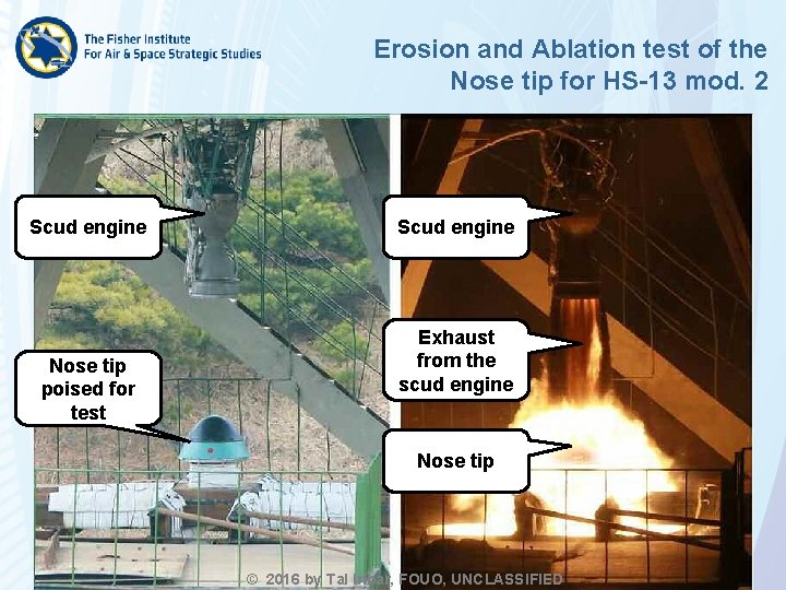 Erosion and Ablation test of the Nose tip for HS-13 mod. 2 Scud engine