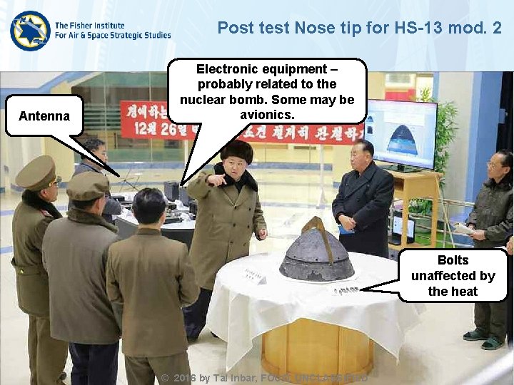 Post test Nose tip for HS-13 mod. 2 Antenna Electronic equipment – probably related