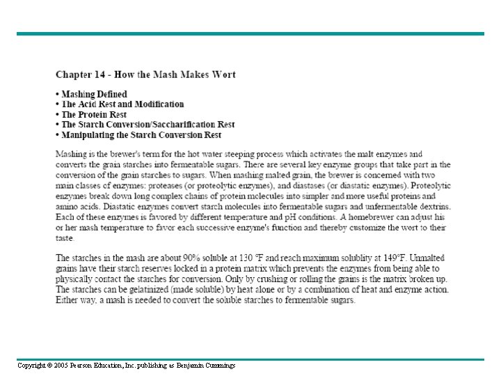 Copyright © 2005 Pearson Education, Inc. publishing as Benjamin Cummings 