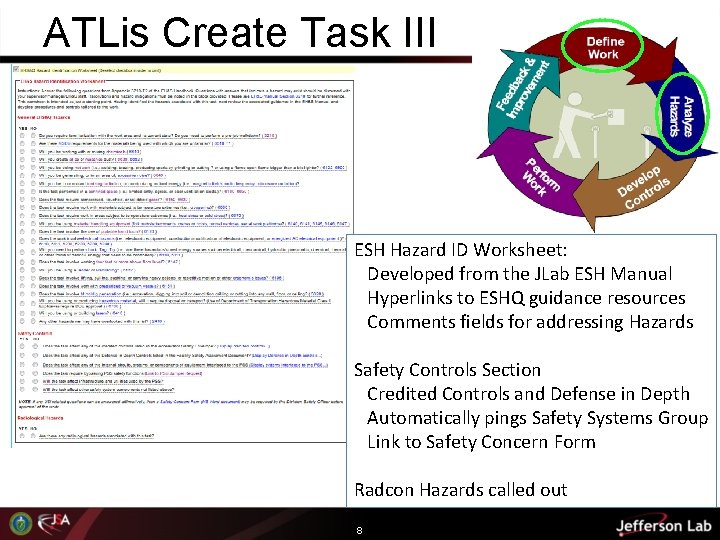 ATLis Create Task III ESH Hazard ID Worksheet: Developed from the JLab ESH Manual