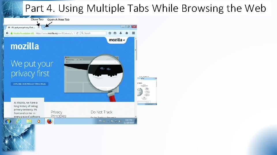 Part 4. Using Multiple Tabs While Browsing the Web 