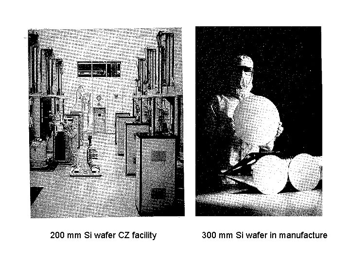 200 mm Si wafer CZ facility 300 mm Si wafer in manufacture 