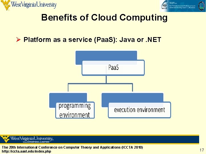 Benefits of Cloud Computing Ø Platform as a service (Paa. S): Java or. NET Benefits of Cloud Computing Ø Platform as a service (Paa. S): Java or. NET