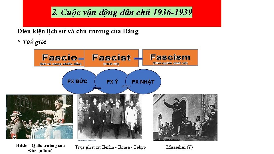 2. Cuộc vận động dân chủ 1936 -1939 Điều kiện lịch sử và chủ