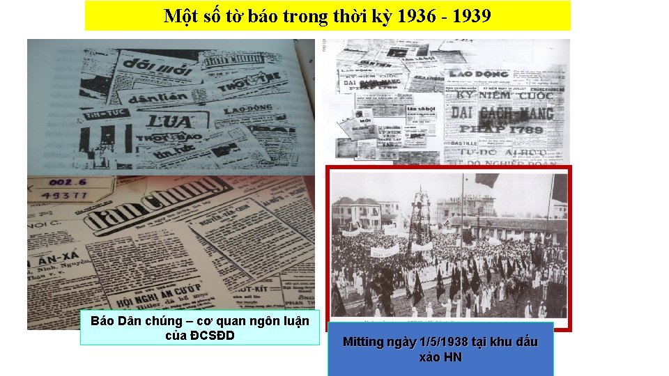 Một số tờ báo trong thời kỳ 1936 - 1939 Báo Dân chúng –
