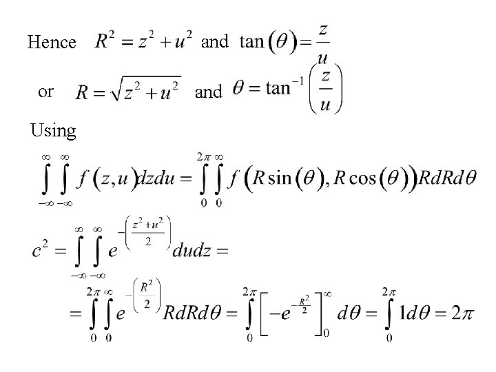 Hence or Using and 