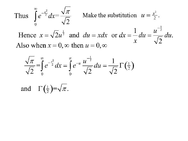 Make the substitution 