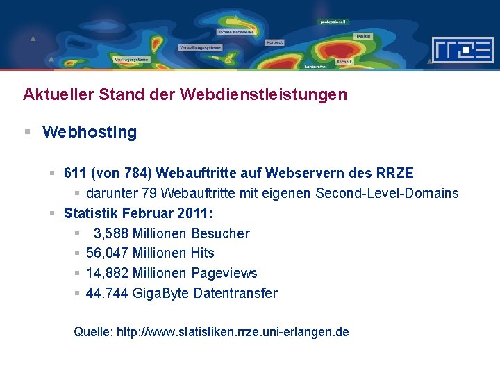 Aktueller Stand der Webdienstleistungen § Webhosting § 611 (von 784) Webauftritte auf Webservern des