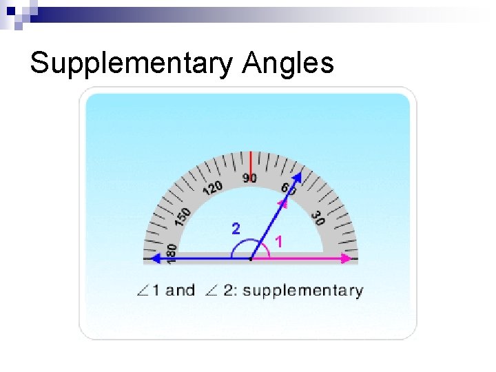 Supplementary Angles 