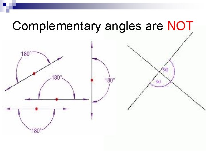 Complementary angles are NOT 
