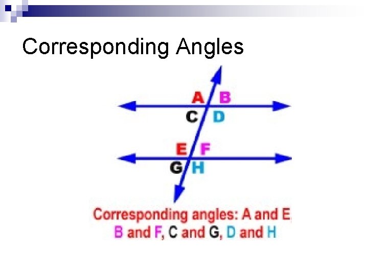 Corresponding Angles 