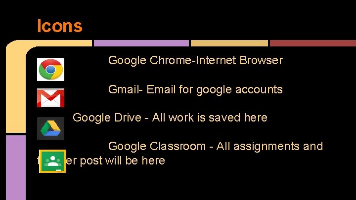 Icons Google Chrome-Internet Browser Gmail- Email for google accounts Google Drive - All work