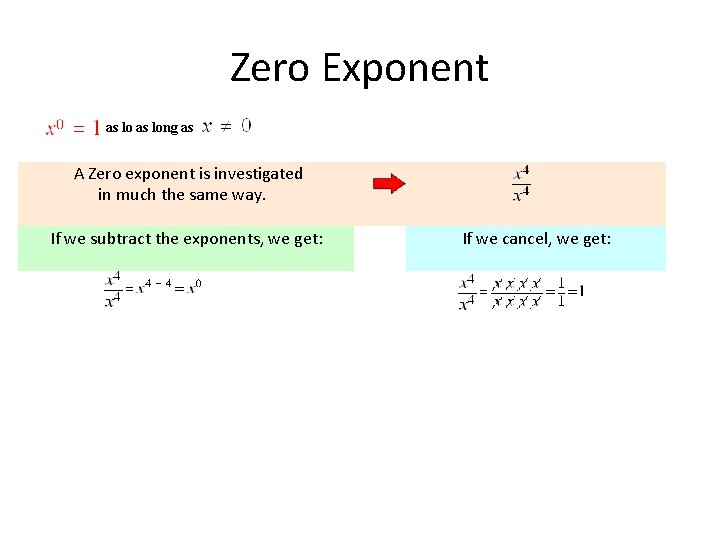 Zero Exponent , as long as A Zero exponent is investigated in much the Zero Exponent , as long as A Zero exponent is investigated in much the