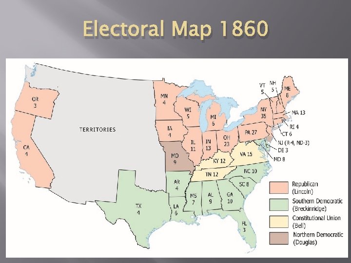 Electoral Map 1860 