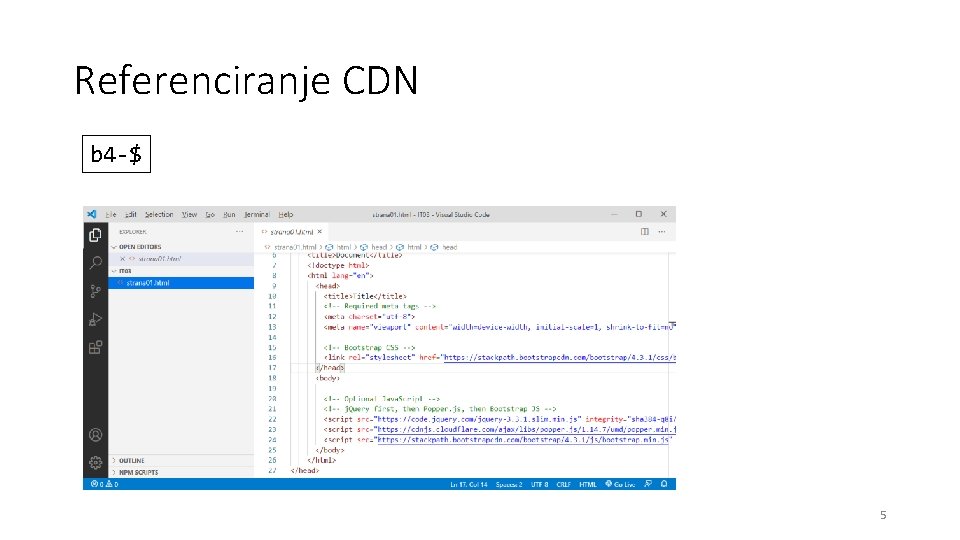 Referenciranje CDN b 4 -$ 5 
