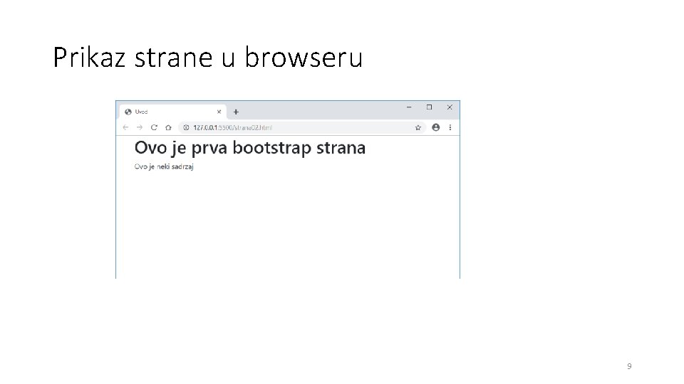 Prikaz strane u browseru 9 