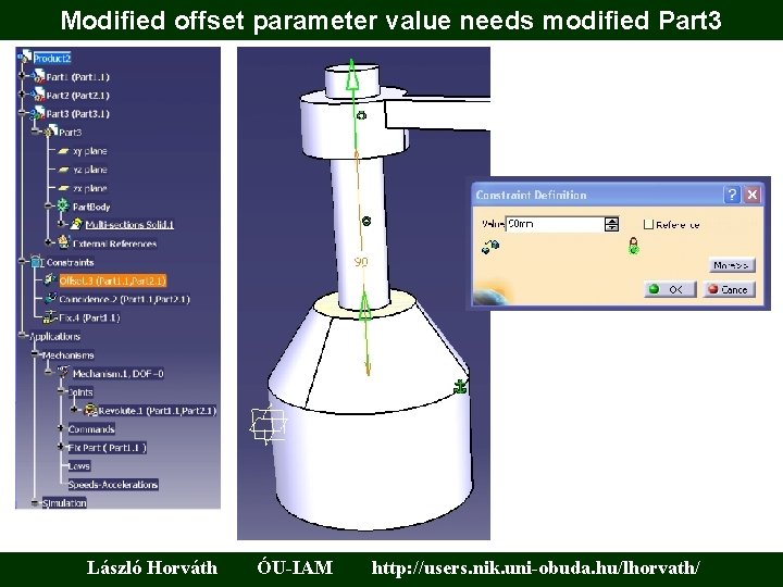 Modified offset parameter value needs modified Part 3 László Horváth ÓU-IAM http: //users. nik.