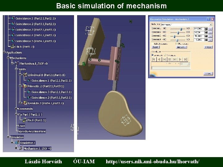 Basic simulation of mechanism László Horváth ÓU-IAM http: //users. nik. uni-obuda. hu/lhorvath/ 
