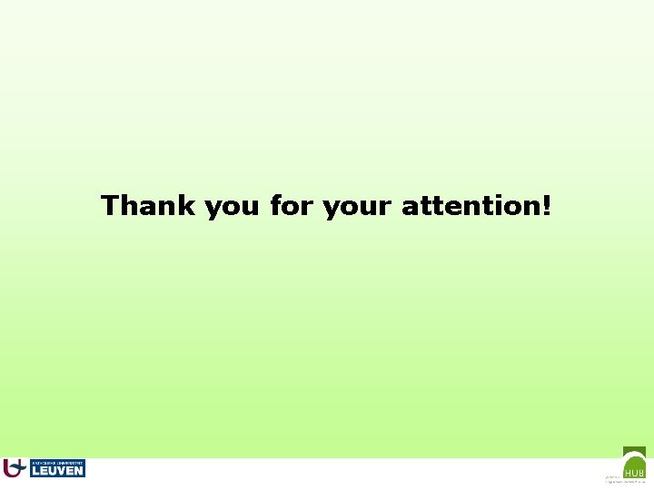Thank you for your attention! 