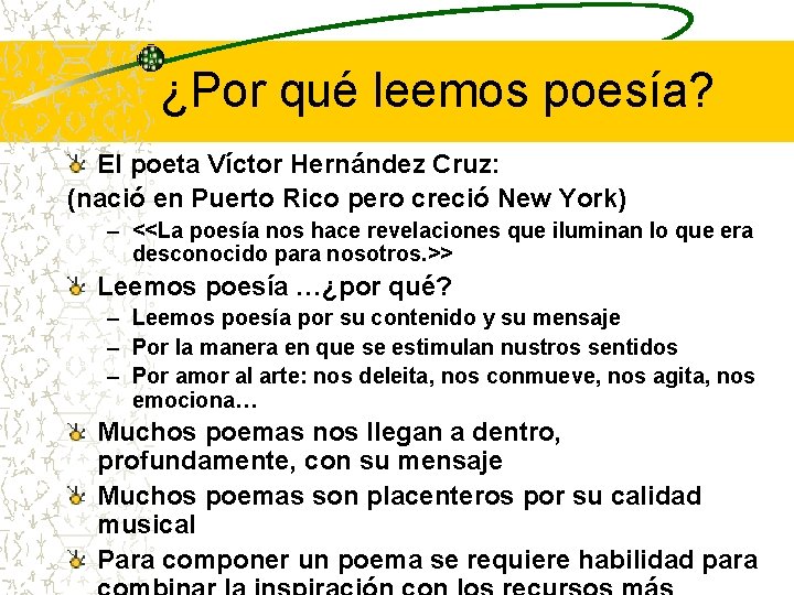 ¿Por qué leemos poesía? El poeta Víctor Hernández Cruz: (nació en Puerto Rico pero
