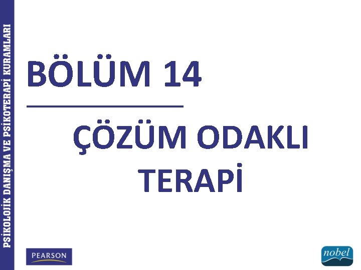 BÖLÜM 14 ÇÖZÜM ODAKLI TERAPİ 